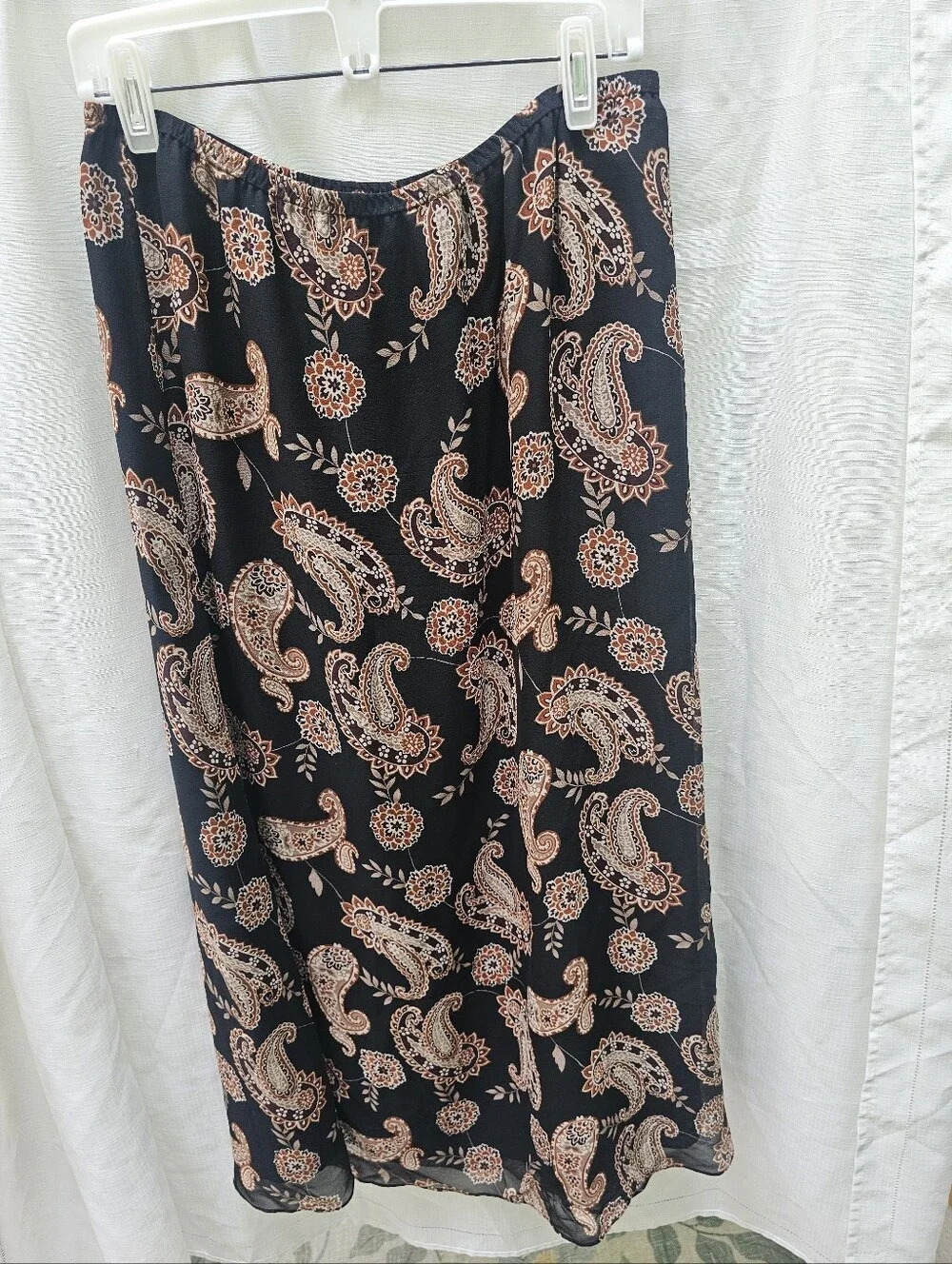 Vintage Laura Ashley Silk Maxi Skirt Women's Size Medium